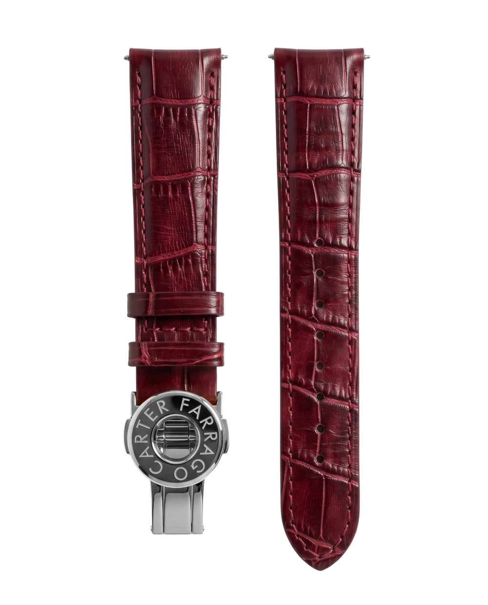 Brick Red with Silver Buckle