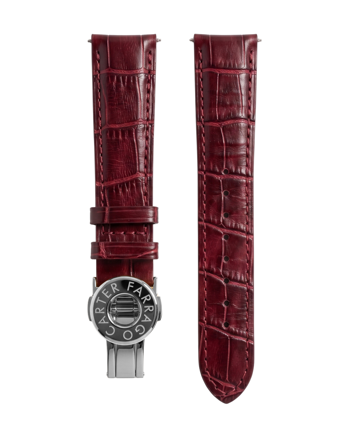 Brick Red with Silver Buckle