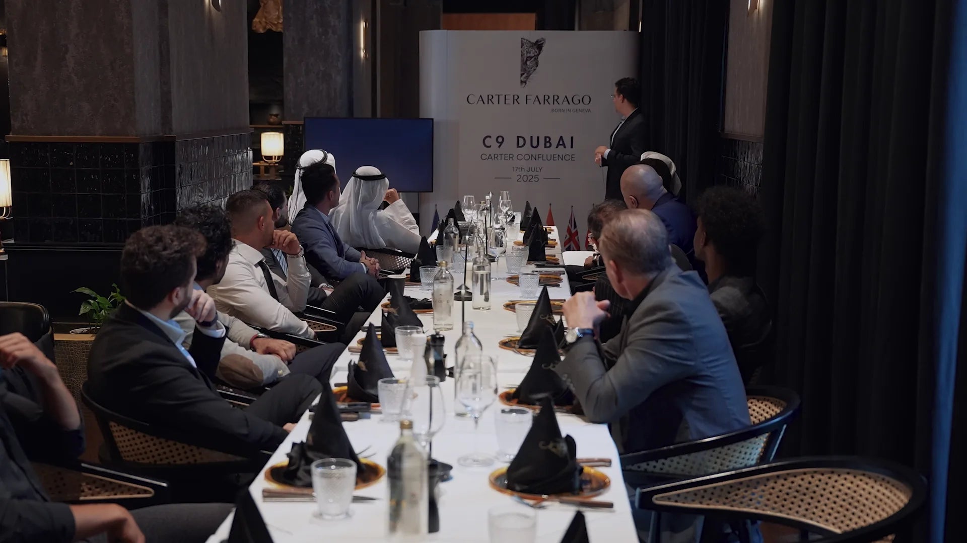 The Carter Farrago launch dinner at C9, Dubai